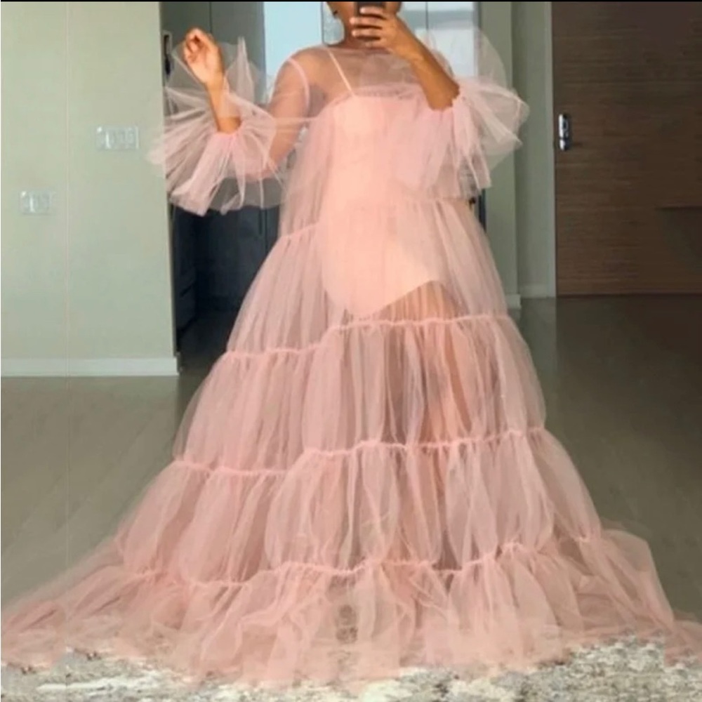 Pink Mesh Tulle Dress